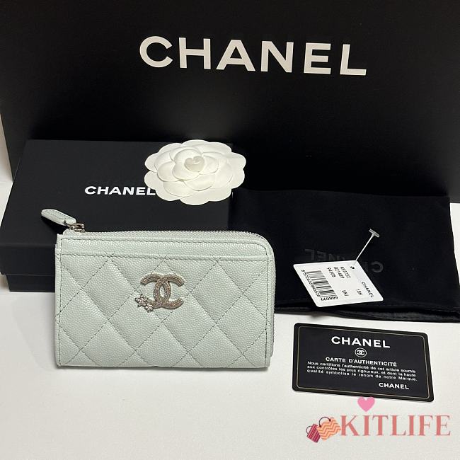 Kitlife Chanel 25 Meteor Hardware Wallet Light Blue 12x7.5x2.5cm - 1
