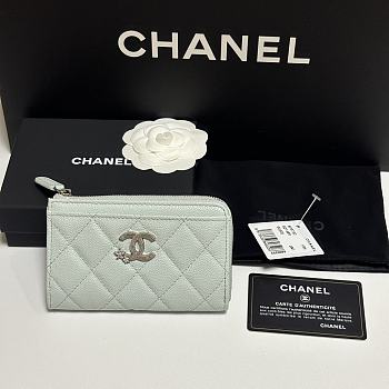 Kitlife Chanel 25 Meteor Hardware Wallet Light Blue 12x7.5x2.5cm