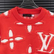 Kitlife Louis Vuitton Knitted Sweater Red - 4