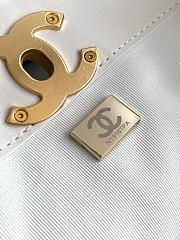 Kitlife Chanel Shopping Bag White Calfskin and Gold Plated Metal AS5634 36x24x12cm - 2