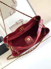 Kitlife Chanel Shopping Bag Burgundy Calfskin and Gold Plated Metal AS5634 36x24x12cm - 4