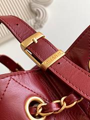 Kitlife Chanel Shopping Bag Burgundy Calfskin and Gold Plated Metal AS5634 36x24x12cm - 3
