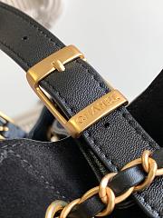 Kitlife Chanel Shopping Bag Black Suede Calfskin and Shiny Lambskin & Gold-Tone Metal 36x24x12cm  - 3