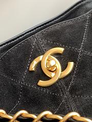 Kitlife Chanel Shopping Bag Black Suede Calfskin and Shiny Lambskin & Gold-Tone Metal 36x24x12cm  - 2