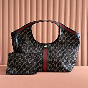 Kitlife Gucci Giglio Large Tote Bag Black, Red & Green GG Canvas 853971 60x47x16cm  - 1