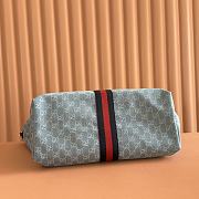 Kitlife Gucci Giglio Large Tote Bag Light Blue GG Canvas 853971 60x47x16cm  - 5