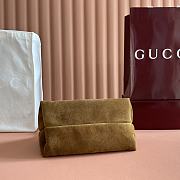 Kitlife Gucci Softbit Top Handle Bag Brown Suede Leather 837467 27.5x21x16cm - 4