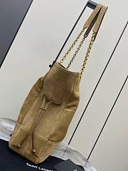 Kitlife Saint Laurent Jamie Shopping Light Brown Suede Tote Bag 809824 34×27×3cm - 6