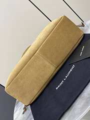 Kitlife Saint Laurent Jamie Shopping Light Brown Suede Tote Bag 809824 34×27×3cm - 5