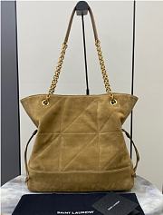 Kitlife Saint Laurent Jamie Shopping Light Brown Suede Tote Bag 809824 34×27×3cm - 4