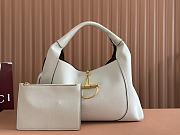 Kitlife Gucci Softbit Maxi Shoulder Bag White Leather 837466 46x26x16cm - 1
