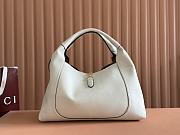 Kitlife Gucci Softbit Maxi Shoulder Bag White Leather 837466 46x26x16cm - 5