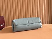 Kitlife Gucci Softbit Maxi Shoulder Bag Dusty Blue Leather 837466 46x26x16cm - 3