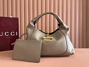 Kitlife Gucci Softbit Maxi Shoulder Bag Taupe Leather 837466 46x26x16cm - 1