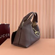 Kitlife Gucci Softbit Maxi Shoulder Bag Dark Brown Leather 837466 46x26x16cm - 6
