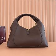 Kitlife Gucci Softbit Maxi Shoulder Bag Dark Brown Leather 837466 46x26x16cm - 5