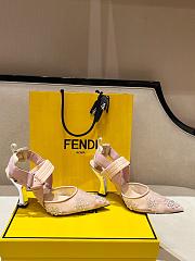 Kitlife Fendi Colibri Embellished Slingback Pumps Beige 85mm  - 1