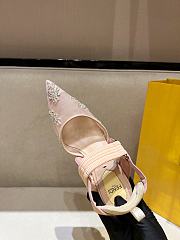Kitlife Fendi Colibri Embellished Slingback Pumps Beige 85mm  - 6