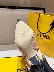 Kitlife Fendi Colibri Embellished Slingback Pumps Beige 85mm  - 5