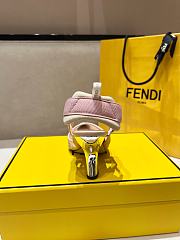 Kitlife Fendi Colibri Embellished Slingback Pumps Beige 85mm  - 4