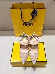 Kitlife Fendi Colibri Embellished Slingback Pumps Beige 85mm  - 2