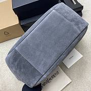 Kitlife Saint Laurent LE 5 À 7 Bea Tote Bag In Grey Suede 763435 50x28x18cm  - 4