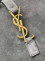 Kitlife Saint Laurent LE 5 À 7 Bea Tote Bag In Grey Suede 763435 50x28x18cm  - 6