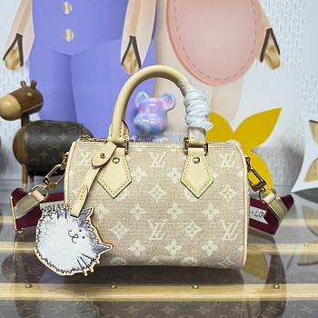 Kitlife Louis Vuitton Speedy Bandoulière 20 Bag Beige Meowgram Canvas M15151 20.5x12x13.5cm