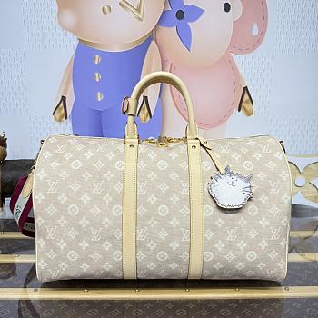 Kitlife Louis Vuitton Keepall Bandoulière 45 Bag Beige M25787 45x20x27cm
