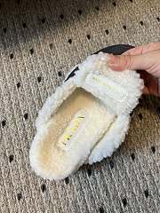 Kitlife Prada Suede and Shearling Slippers Grey - 4