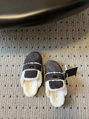 Kitlife Prada Suede and Shearling Slippers Grey - 2