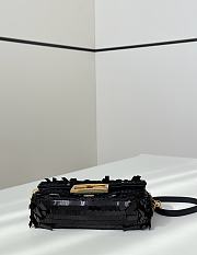 Kitlife Fendi Mini Bag Embroidered With Black Sequins 8601s 19x5x11cm - 5