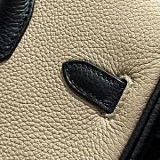Kitlife Hermes Birkin Togo Dove Grey & Black Leather 25cm - 5