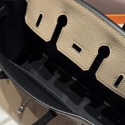 Kitlife Hermes Birkin Togo Dove Grey & Black Leather 25cm - 2