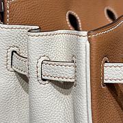 Kitlife Hermes Birkin Togo Brown & White Leather 25cm - 3