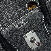 Kitlife Hermes Birkin Togo Dove Black & Amber Yellow Leather 25cm  - 6