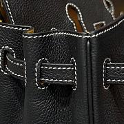 Kitlife Hermes Birkin Togo Dove Black & Amber Yellow Leather 25cm  - 4