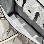 Kitlife Hermes Birkin Togo Cream, White & Grey Leather 25cm - 6