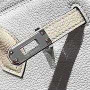 Kitlife Hermes Birkin Togo Cream, White & Grey Leather 25cm - 5
