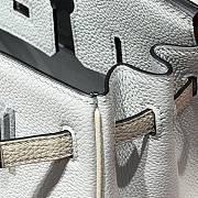 Kitlife Hermes Birkin Togo Cream, White & Grey Leather 25cm - 3