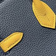 Kitlife Hermes Birkin Togo Navy Blue & Amber Yellow Leather 25cm  - 5