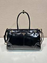 Kitlife Prada Bonnie Large Black Leather Handbag 1BA433 38x30x12cm - 1
