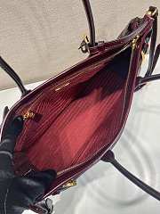 Kitlife Prada Bonnie Large Burgundy Leather Handbag 1BA433 38x30x12cm - 6