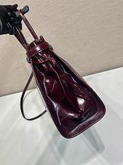 Kitlife Prada Bonnie Large Burgundy Leather Handbag 1BA433 38x30x12cm - 5