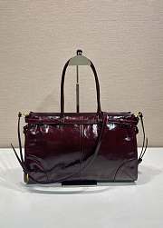 Kitlife Prada Bonnie Large Burgundy Leather Handbag 1BA433 38x30x12cm - 4