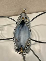 Kitlife Prada Bonnie Small Grey Leather Shoulder Bag 1BA215 26x14x12cm - 3
