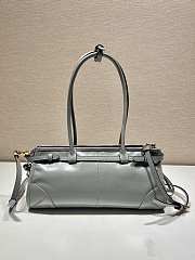 Kitlife Prada Bonnie Small Grey Leather Shoulder Bag 1BA215 26x14x12cm - 4