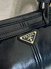 Kitlife Prada Bonnie Small Black Leather Shoulder Bag 1BA215 26x14x12cm - 3