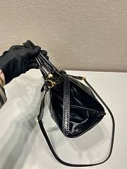Kitlife Prada Bonnie Small Black Leather Shoulder Bag 1BA215 26x14x12cm - 2