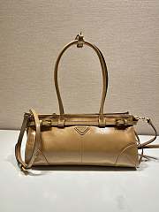 Kitlife Prada Bonnie Small Brown Leather Shoulder Bag 1BA215 26x14x12cm - 1